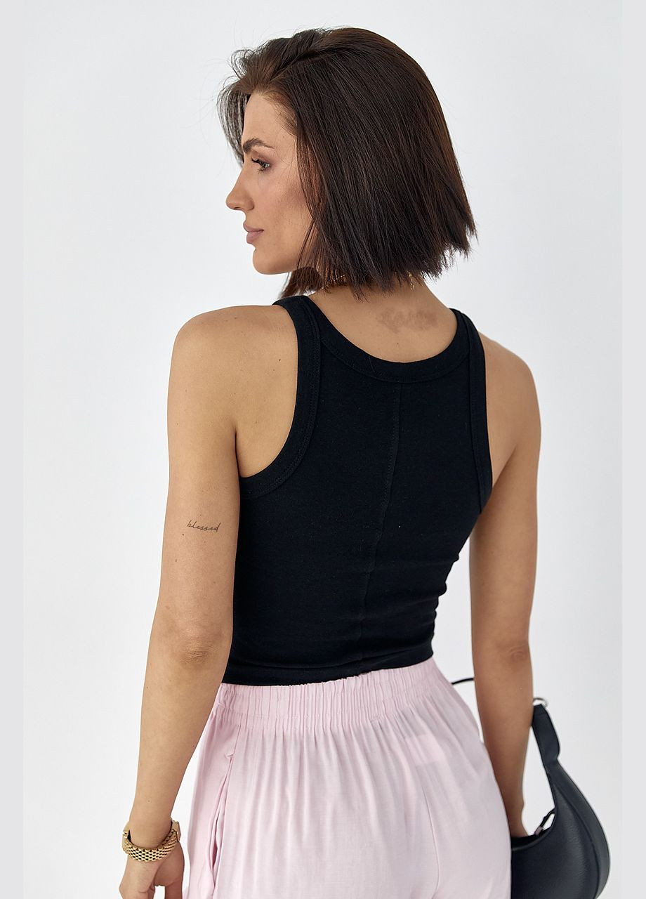 Однотонная женская майка - лимонный цвет Lurex — 335077171