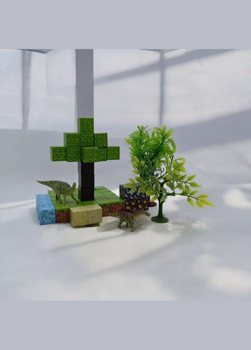Конструктор магнитный "Minecraft", с динозаврами, 52 детали MIC (321861538)