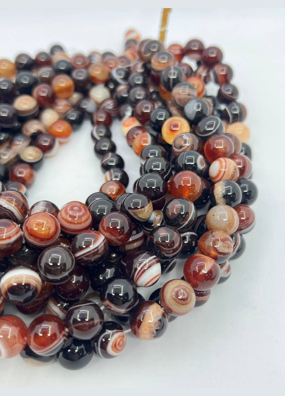 Агат на нити без застежки 12 мм 40 см No Brand (327072000)
