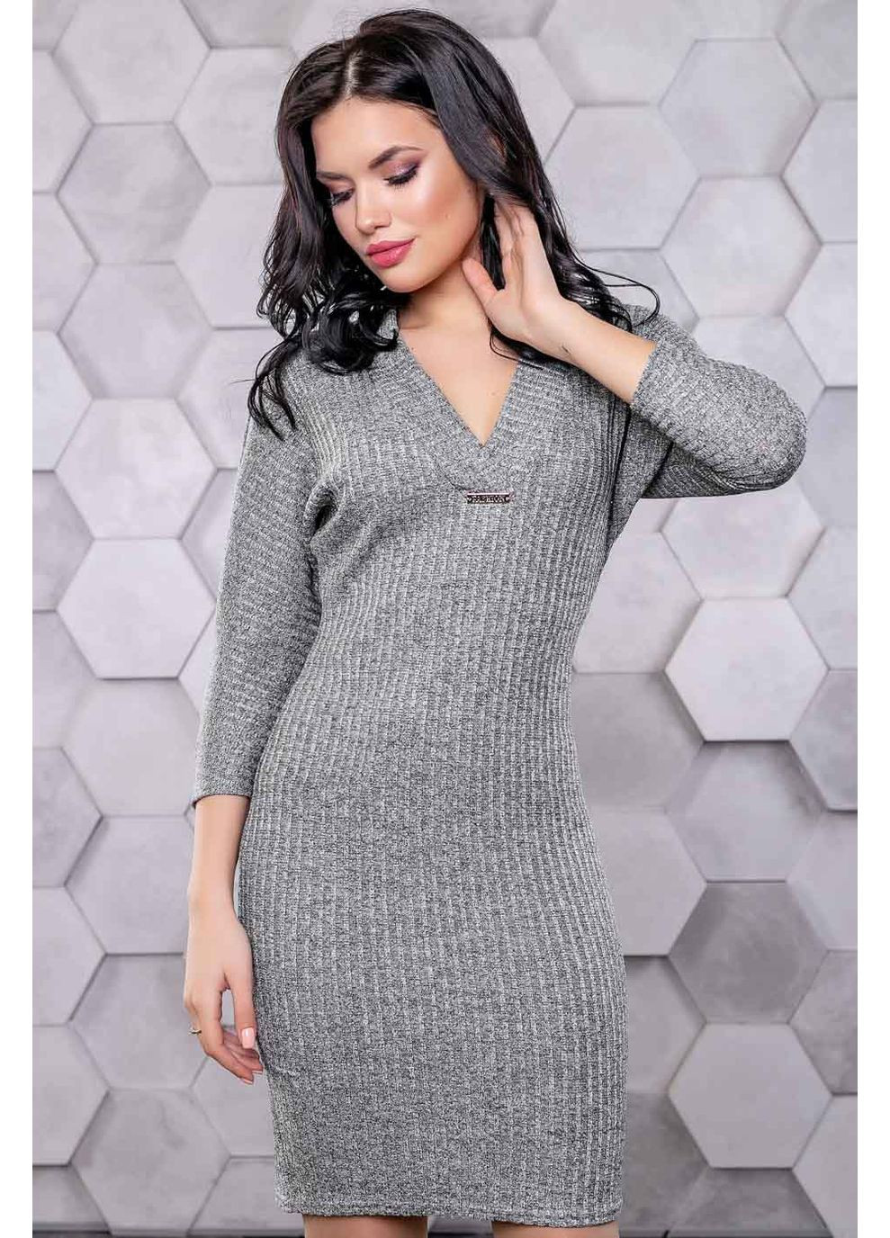 Серое платье 1106.3167 Seventeen