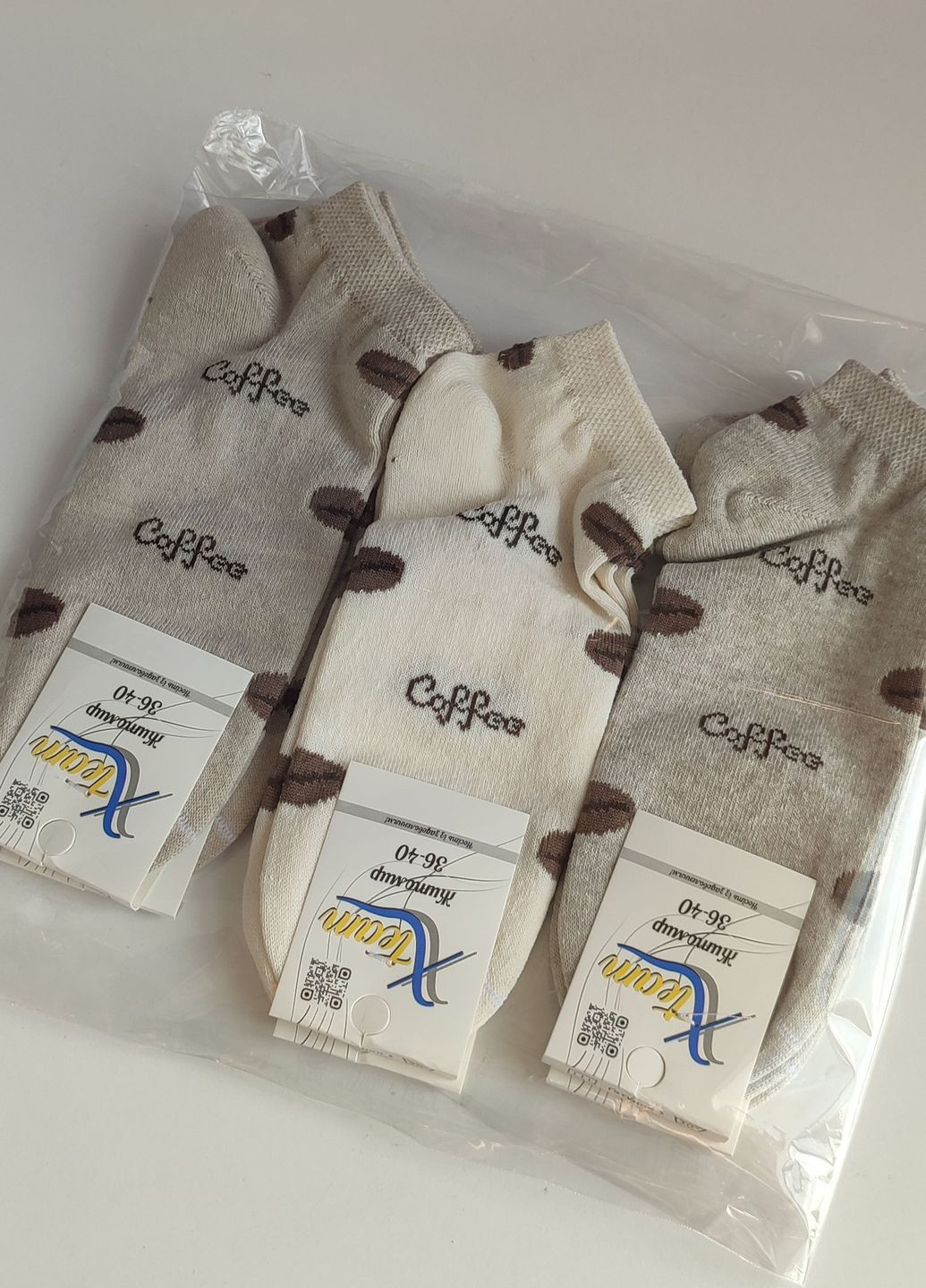 Комбіновані шкарпетки короткі 6 пар житомир ws 263/6 р.36-40 XTeam написи (351581647)