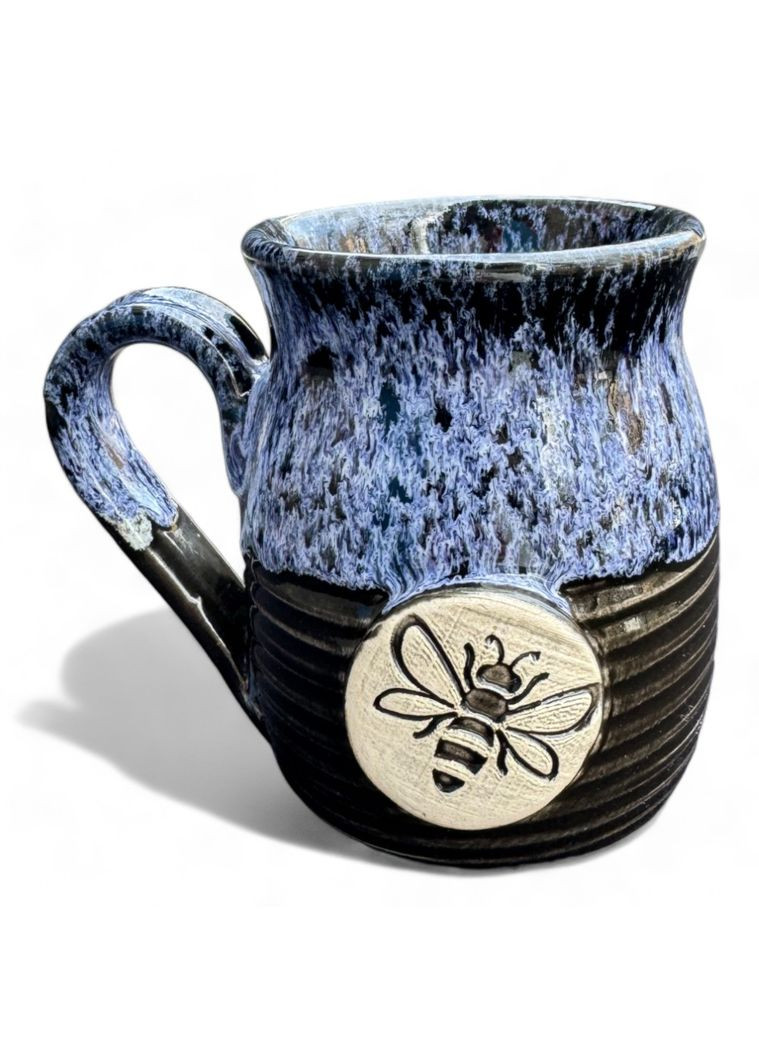 Чашка синя ручної роботи Бджілка Viking (292565320)
