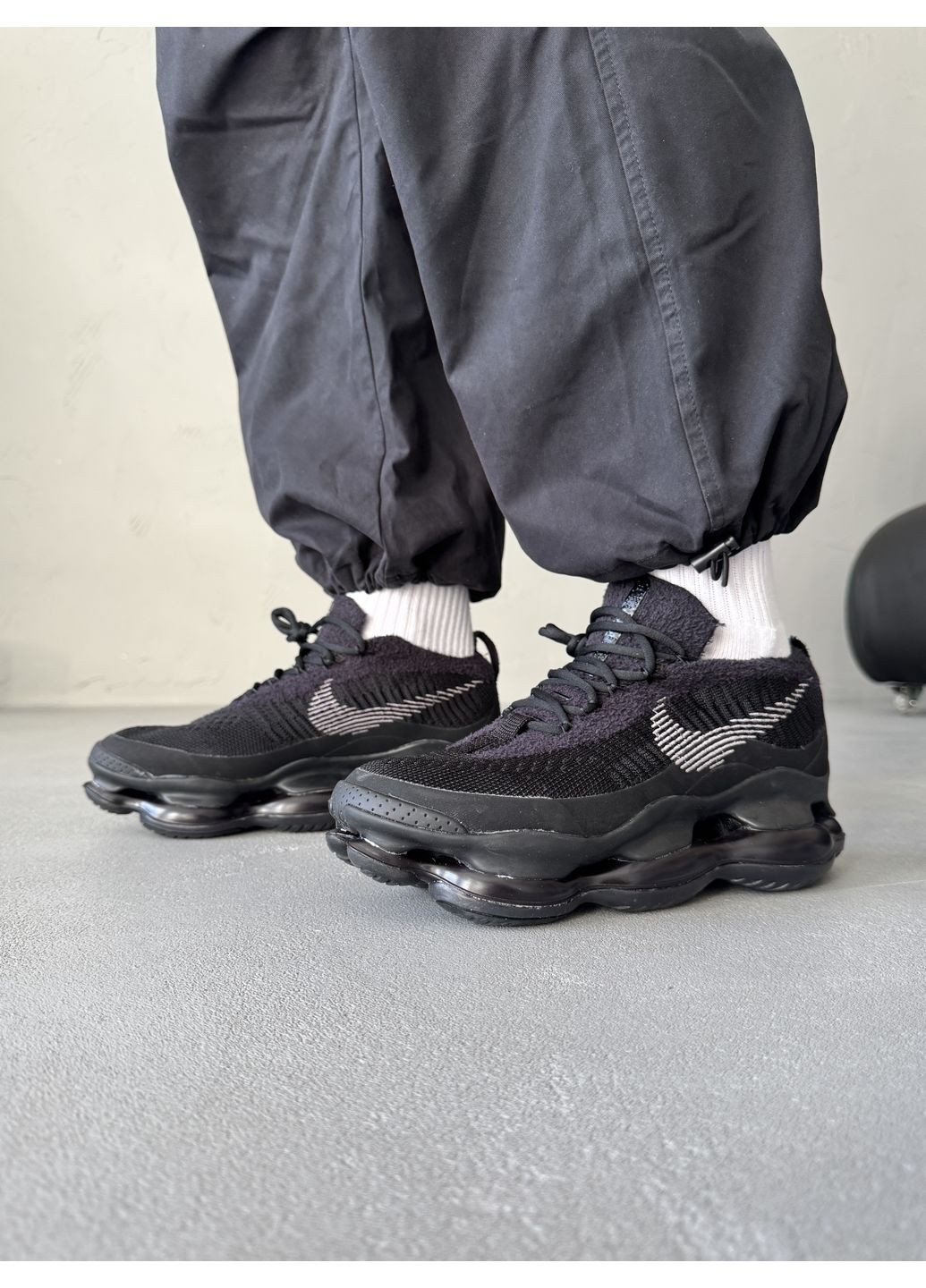 Чорні Осінні кросівки чоловічі nike air max scorpion fk black найк аір макс тн плюс No Brand