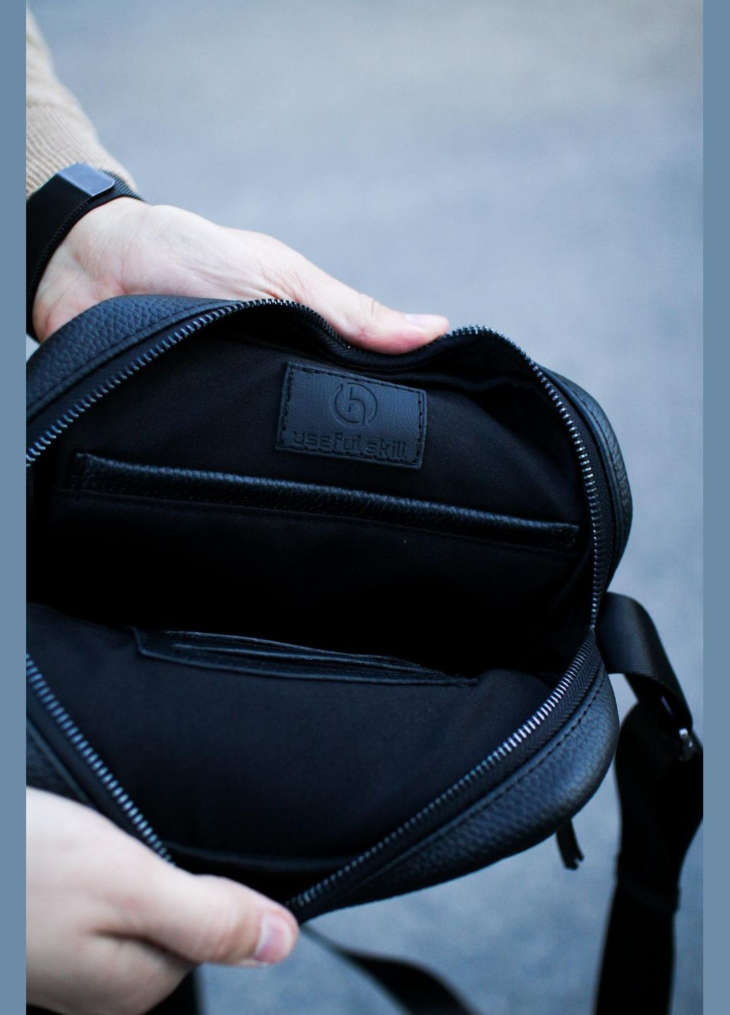 Мужская сумка мессенжер из натуральной кожи (025) SKILL (336950624)