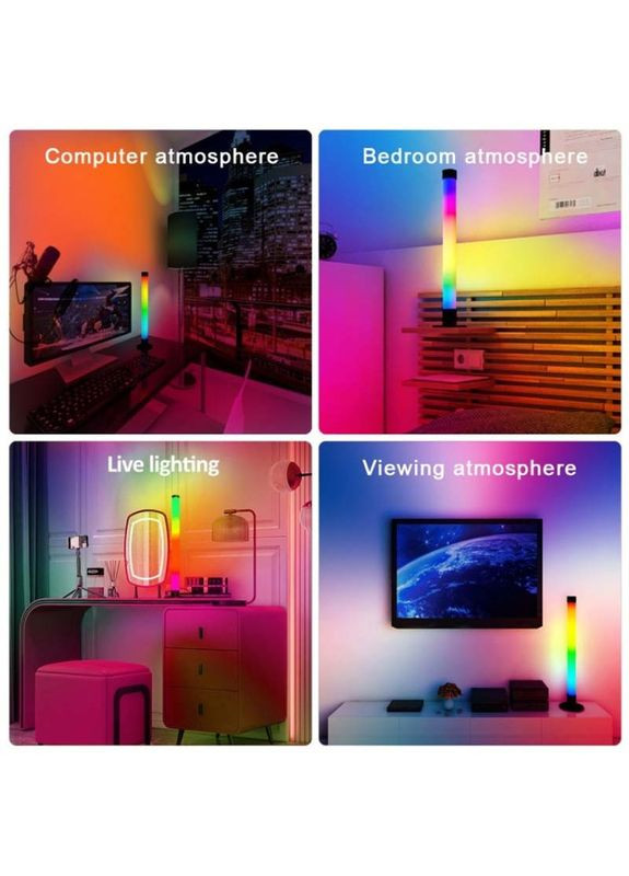 Настольная LED лампа RGB 5V Panel 2 Single side Bluetooth dual pack USB with app Black No Brand (361078347)