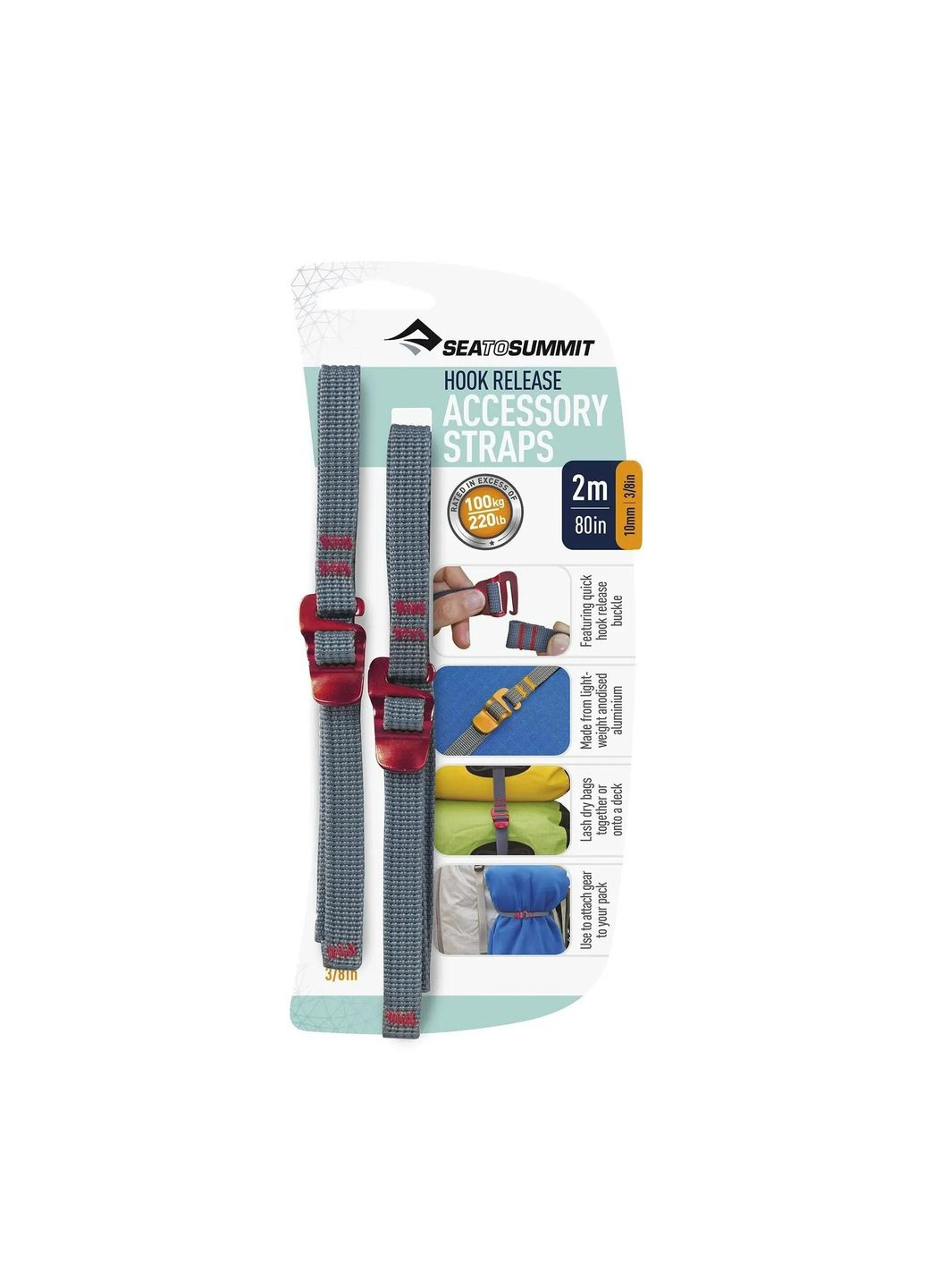 Стяжной ремень Accessory Strap With Hook Buckle Grey, 2 м x 10 мм от Sea to Summit None (338372132)