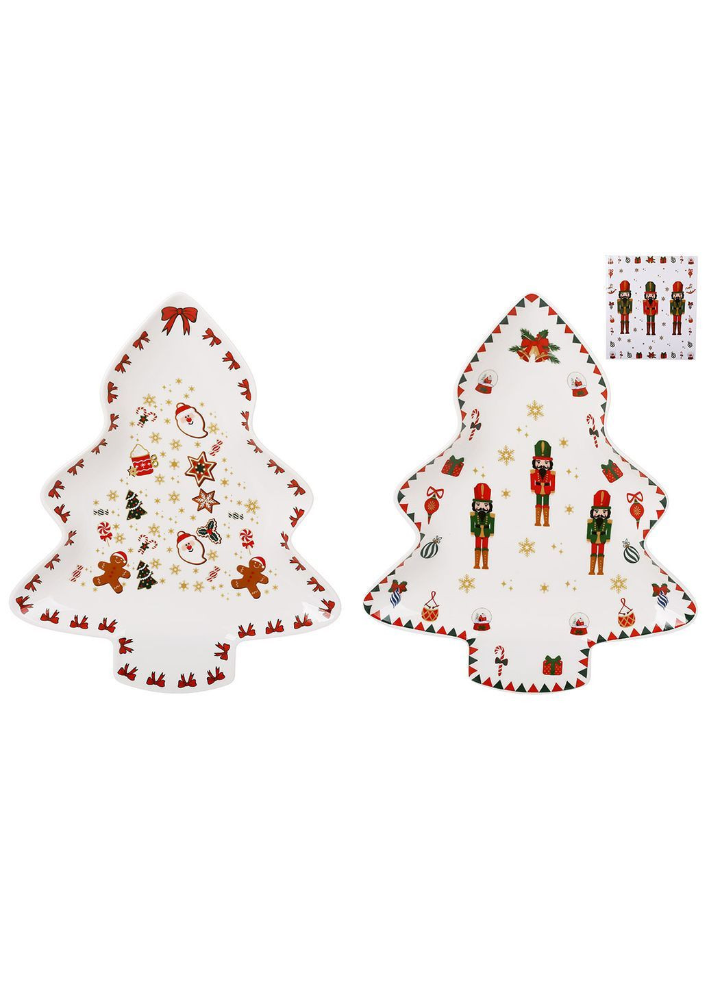 Блюдо порцелянове у формі ялинки 29*24*2.5см Christmas, 2 дизайну (вартість за 1 шт) Home Decor (362562198)