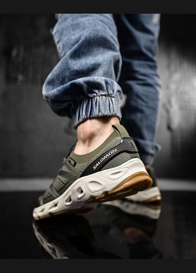 Оливковые (хаки) летние мужские кроссовки salomon хаки 4 No Brand