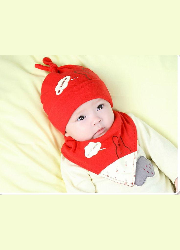 Шапка+хомут Hi Friends червона 3910-48 No Brand (306518633)