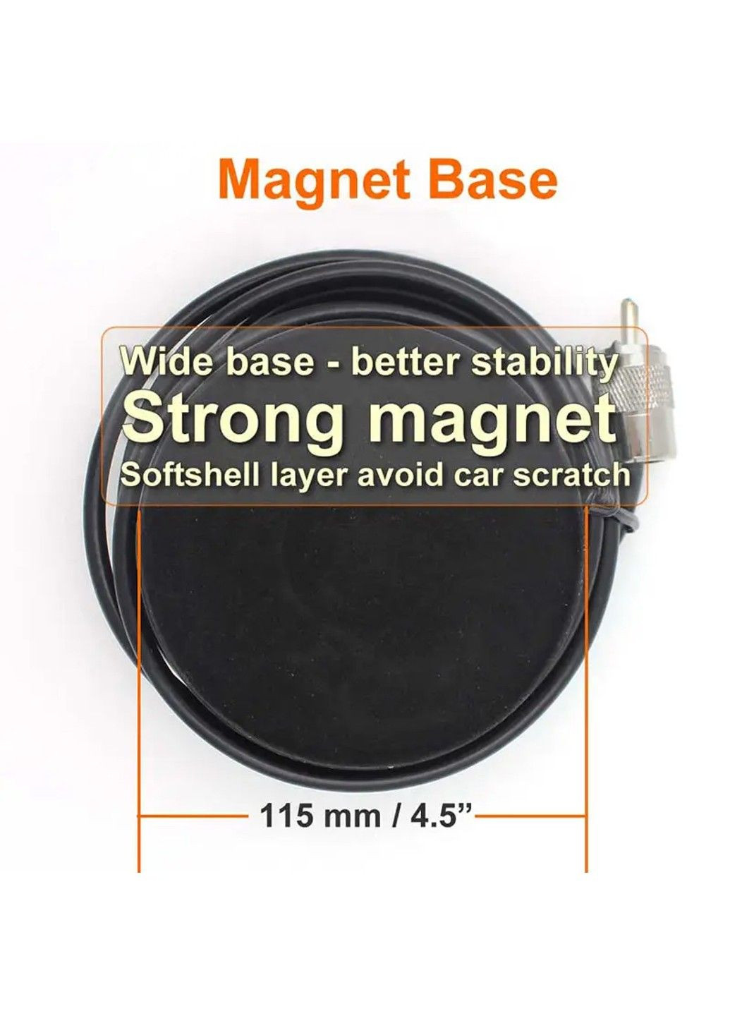 Магнітне кріплення автомобільної антени рації M5-13-PL259, діаметр 13см, кабель 5м Diamond (292312859)
