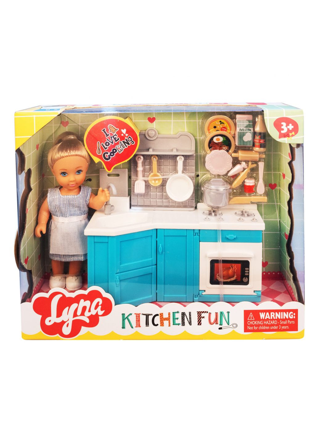 Игровой набор "Кукла Сати на кухне" (4601), голубая Qunxing Toys (293484713)