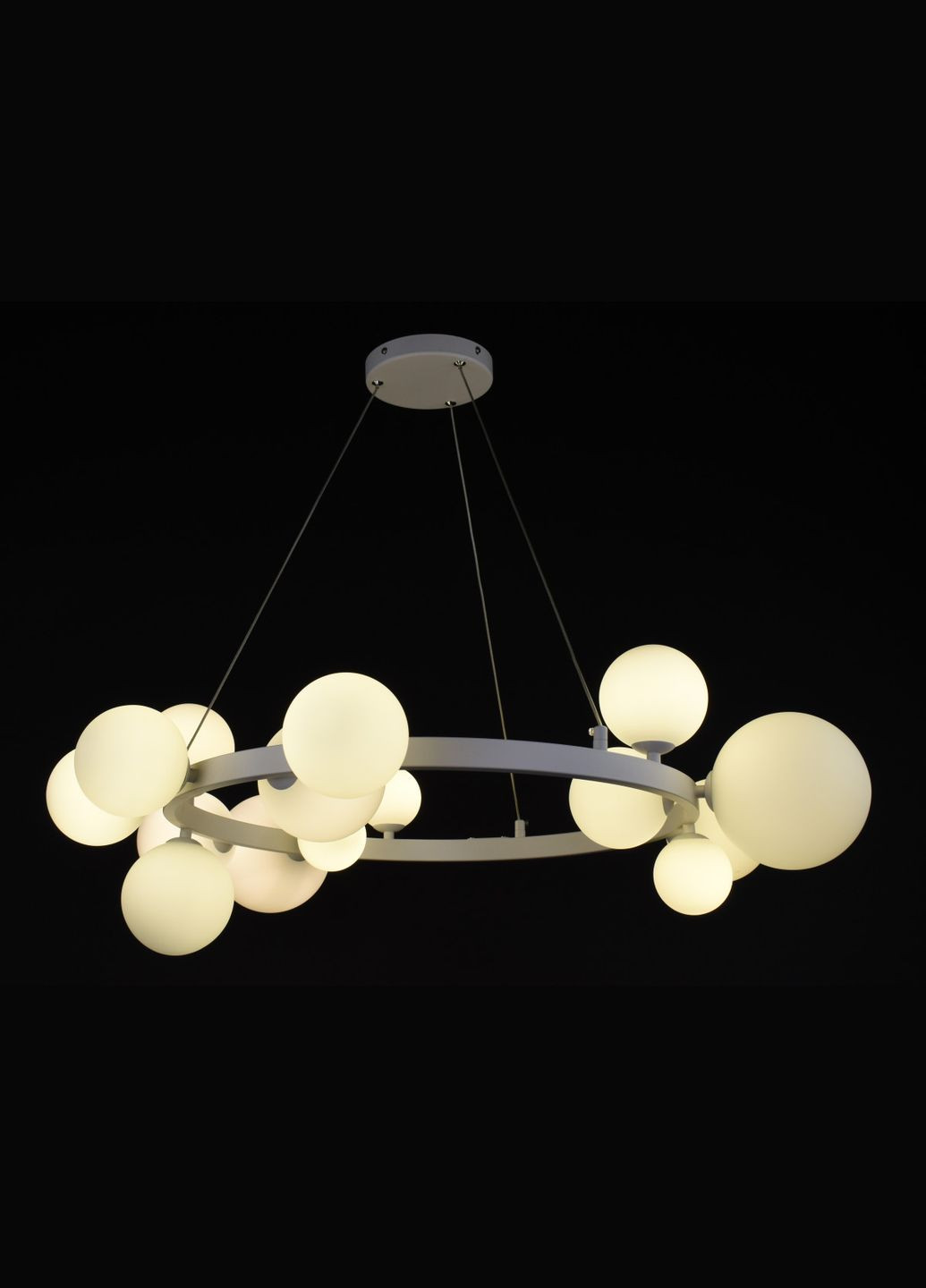 Люстра подвесная на 15 лампочек 27853 Белый 40-130х85х85 см. Sunnysky (364501273)