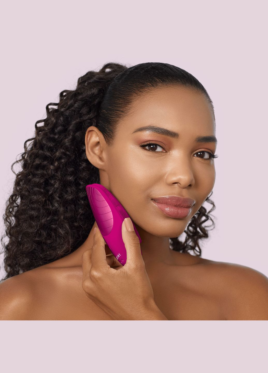 Электронная звуковая термо щетка для лица Sonic Thermo Facial Brush 6в1 magenta GESKE (341525869)