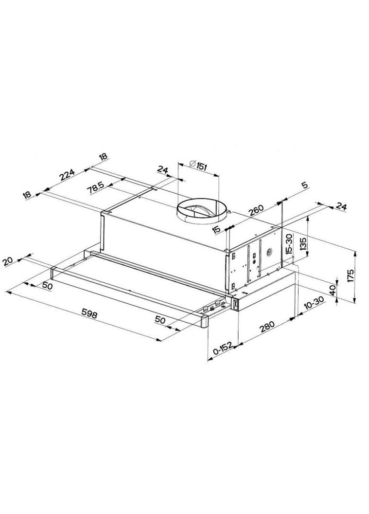 Вытяжка телескоп, 60см, 701м3г, Flexa Ng Glass Lux Bk A60, черный Faber (315407072)