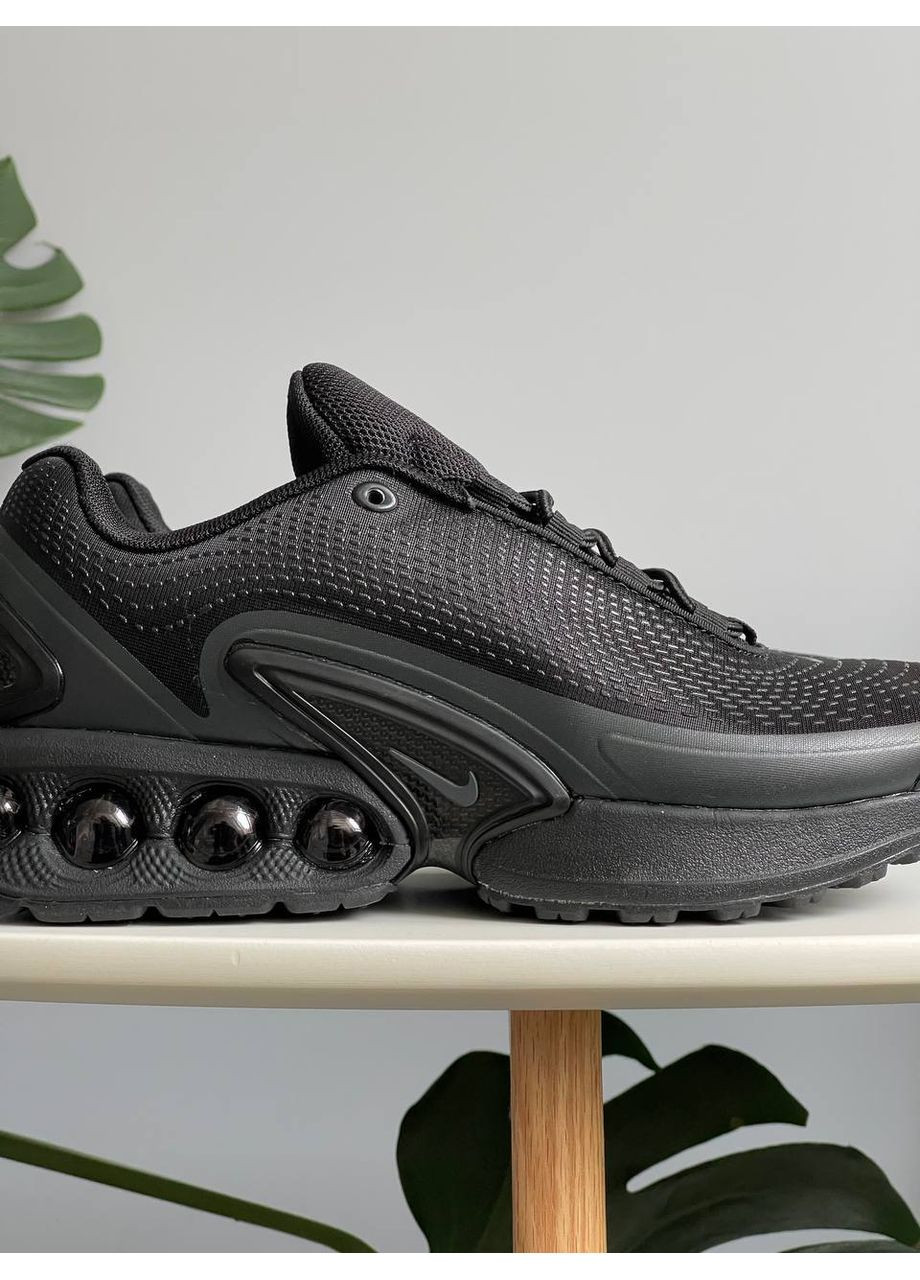 Черные демисезонные кроссовки мужские и женские nike air max dn black | найк аир макс дн черные No Brand