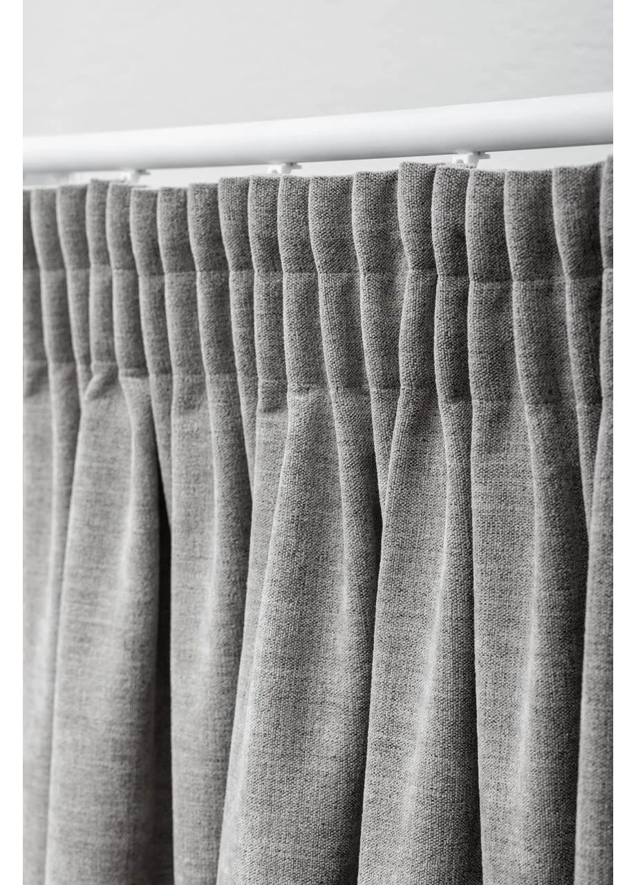 Шторы из матового шенила 2шт. 1,5м х от 2,5м до 3м HYGG (370367266)