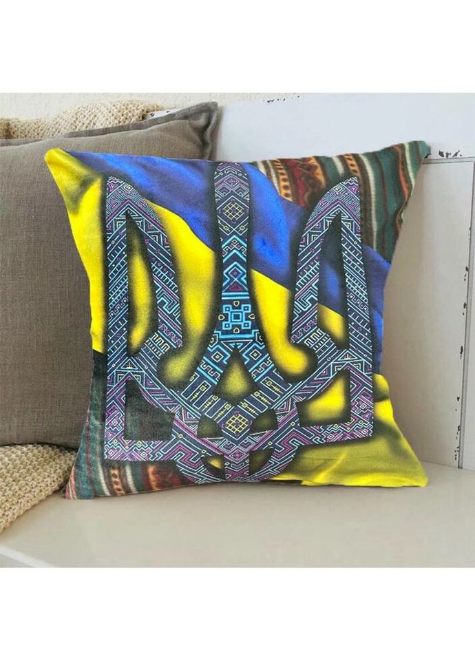 Подушка патриотическая 3D Ukraine 2535_E 11978 50х50 см Fashion (297158638)