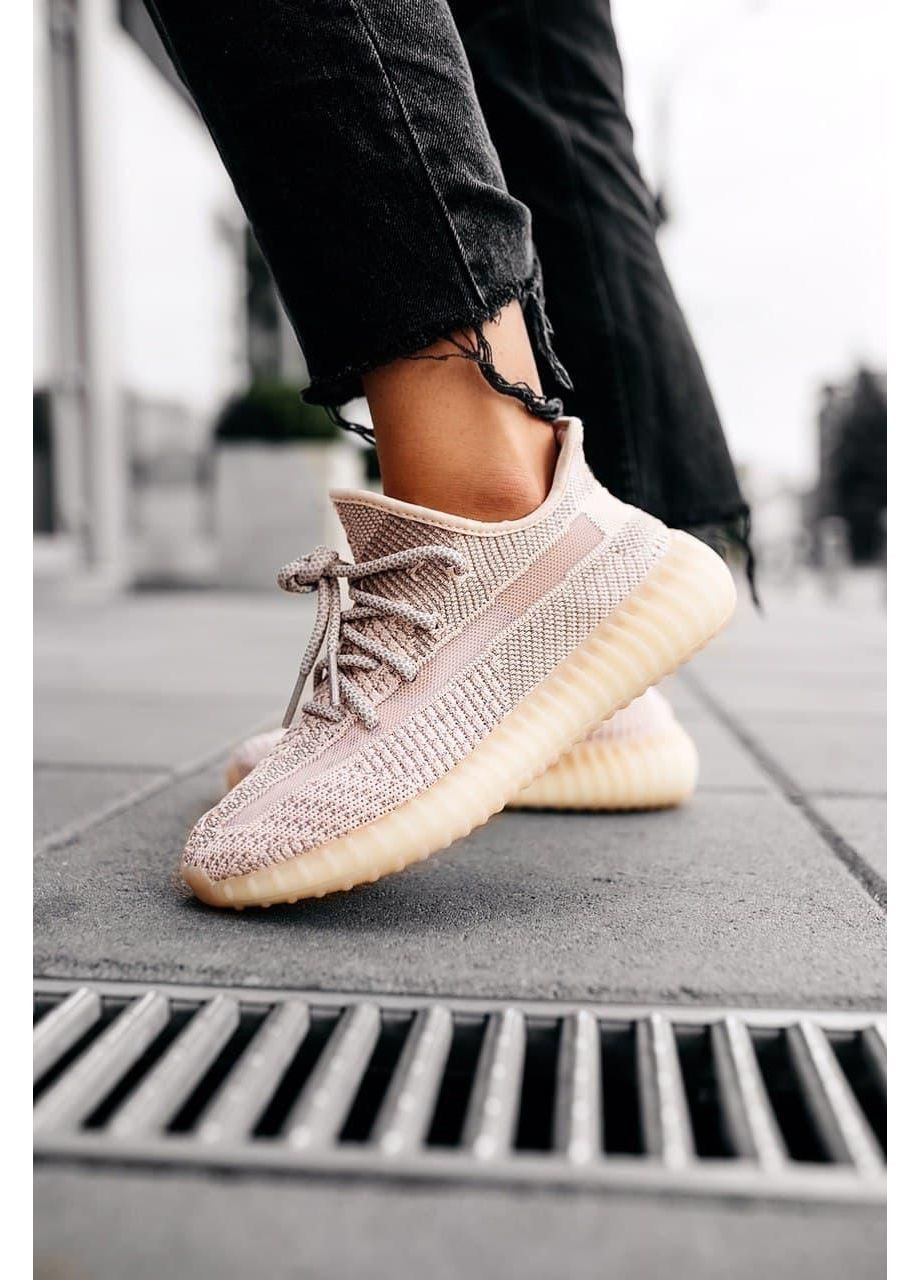 Бежеві Осінні кросівки чоловічі adidas yeezy boost 350 v2 synth reflective 2 адідас ізі буст No Brand