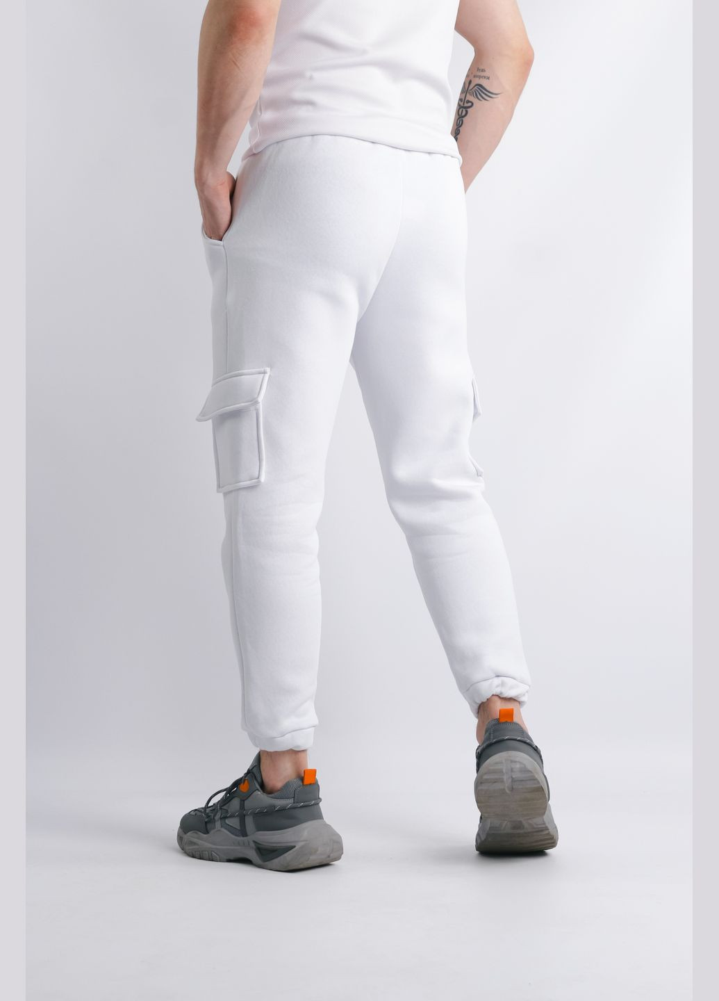 Штани чоловічі з тринитки на флісі "Cose" білі Intruder (359378624)