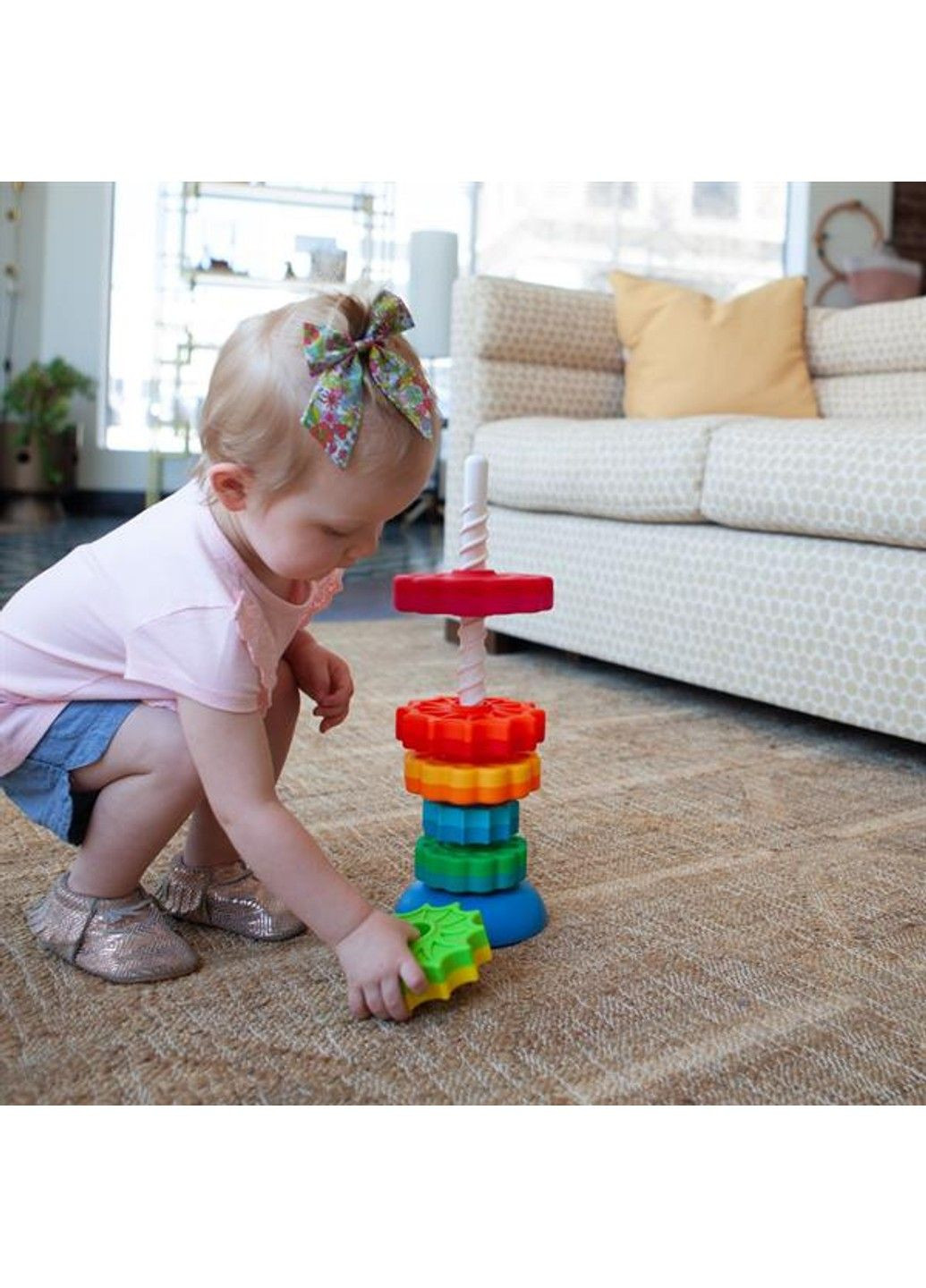 Винтовая пирамидка SpinAgain тактильная (F110ML) Fat Brain Toys (331173434)