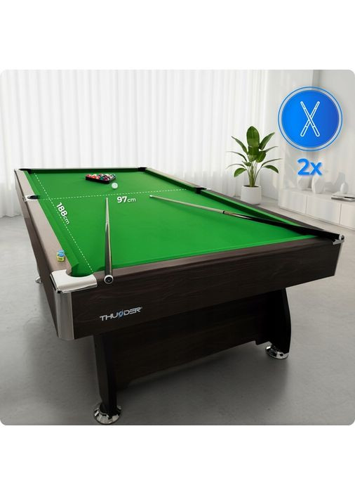 Більярдний стіл BOLD-BROWN 7FT, 214 х 122 х 81 см Thunder (371144966)