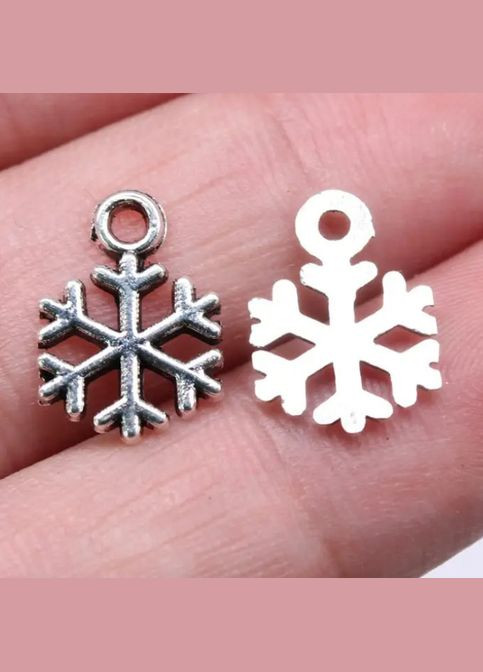 Подвеска бижутерная, шарм, Снежинка, 15х10 мм No Brand (340483472)