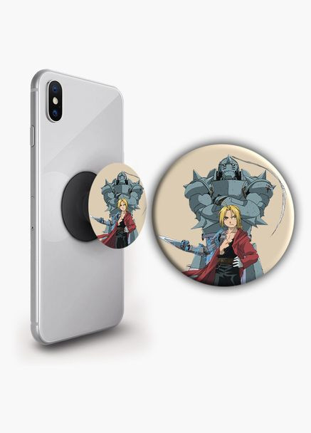 Тримач для телефону PopSockets Аніме Сталевий алхімік #06 Чорний No Brand (304503183)