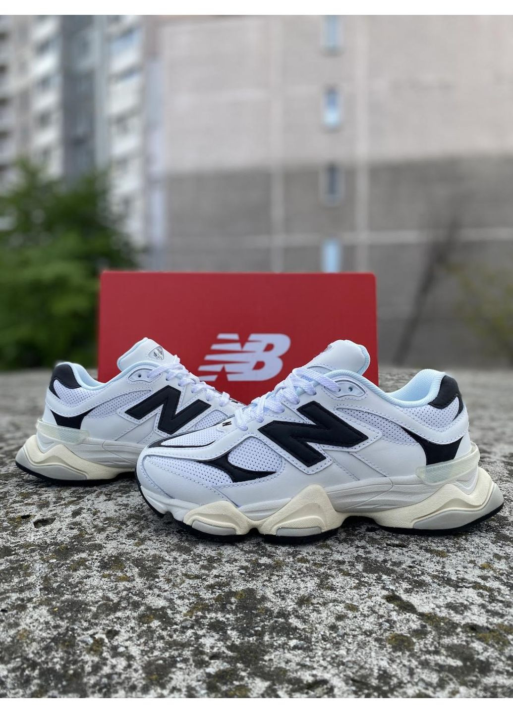 КРОСІВКИ ЖІНОЧІ NEW BALANCE 9060 WHITE BLACK U9060AAB НЬЮ БЕЛАНС 9060 No Brand чорні демісезони (369387358)