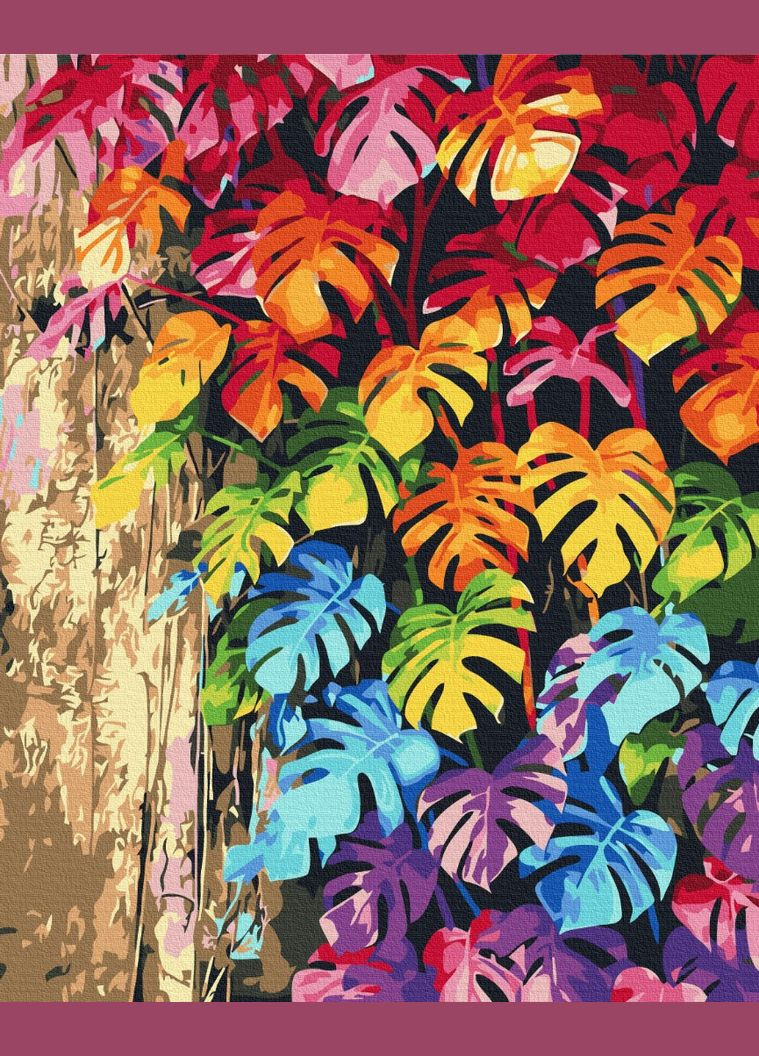 Картина за номерами "Кольорове листя" 40х50 см Brushme (364269794)