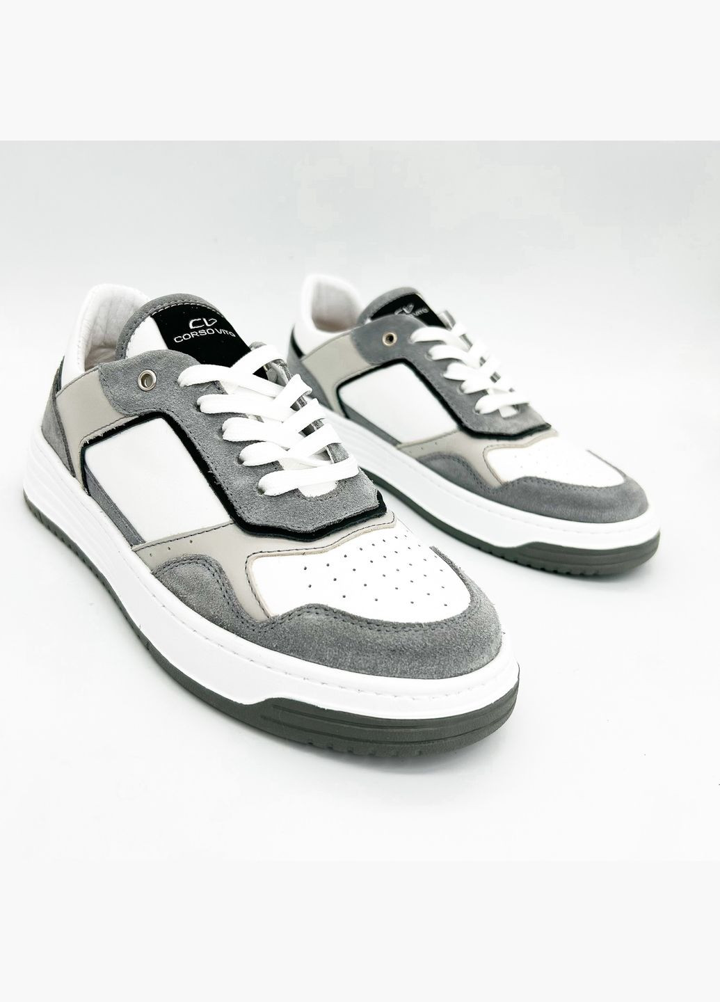 Серые кеды (р) кожа/замша 0-1-1-02-3121194 Corso Vito