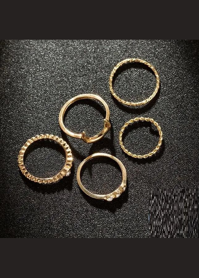 Набор женских кольцо 5 шт золотой цвет луна комплект на фаланги No Brand (340463792)