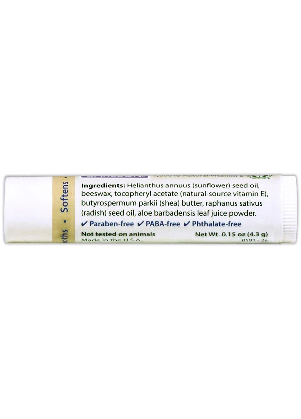 Бальзамы для губ, Lip Care,, с витамином Е, 4.3 г Carlson Labs (322284933)