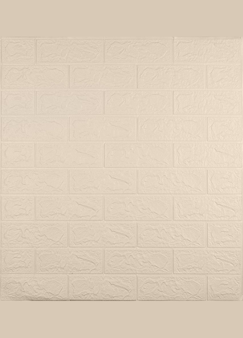 Самоклеюча 3D панель під Кремову цеглу "Слонова кістка" 770x700x3мм 3D Loft (300241636)