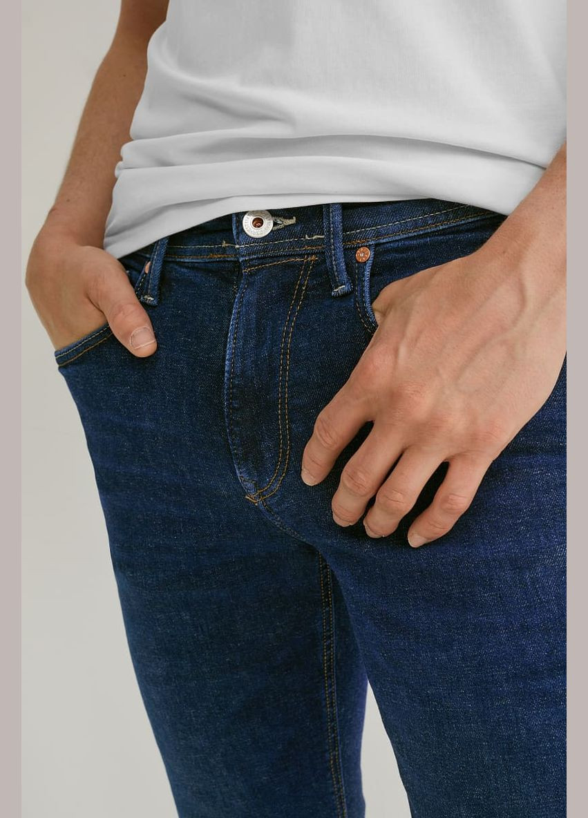 Темно-синие демисезонные джинсы C&A