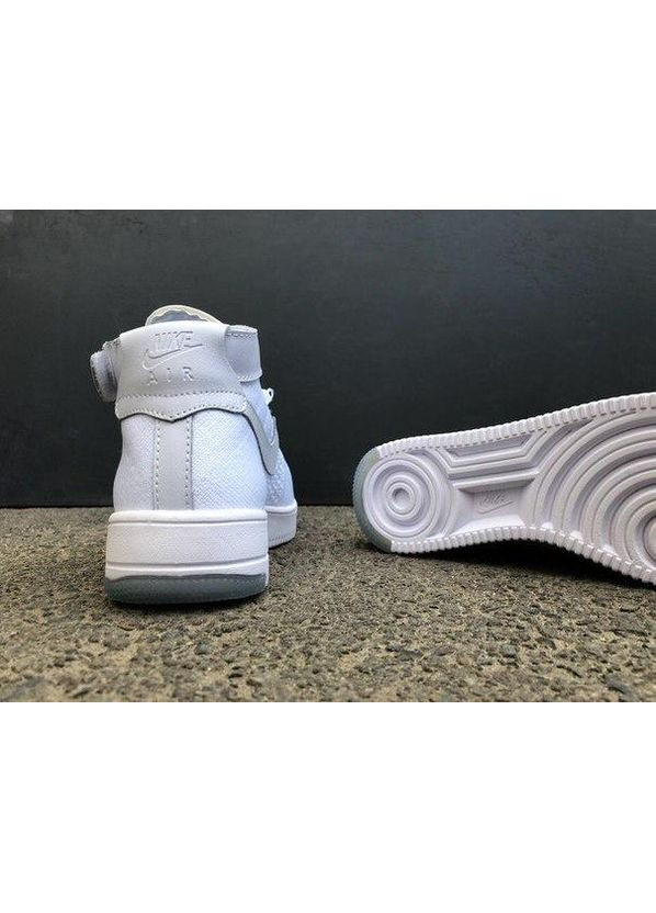 КРОССОВКИ ЖЕНСКИЕ NIKE AIR FORCE 1 HIGH WHITE BOLN НАЙК АИР ФОРС 1 ПРЕМИУМ No Brand белые демисезоны (367177790)