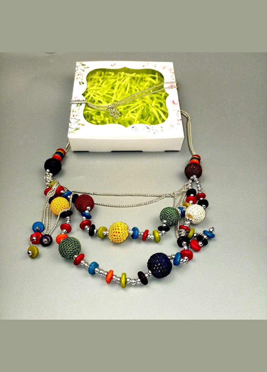 Намисто ручної роботи в стилі бохо Яскраве жіноче намисто+подарок No Brand (342384815)