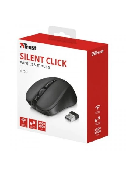 Мишка (21869) Trust Mydo Silent wireless mouse black (268142443)