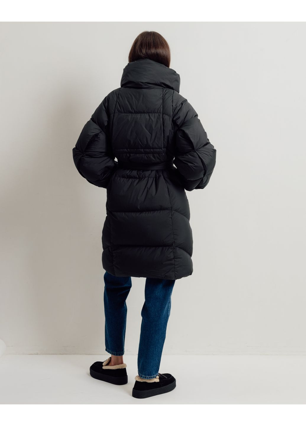 Чорне зимнє Пальто зимове Clasna