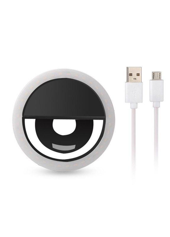 Вспышка Подсветка для Телефона Led Кольцо Селфи Selfie - Селфи Лампа для Крутых СЭЛФИ, Черное (510312) Clefers (299666306)