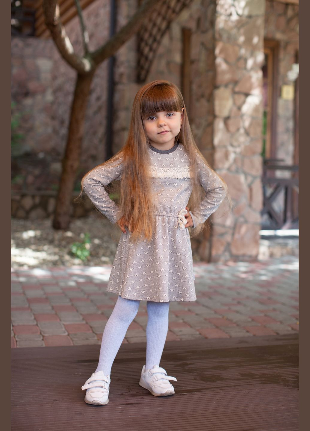 Серое платье на девочку пл 220 Бембі (307501566)