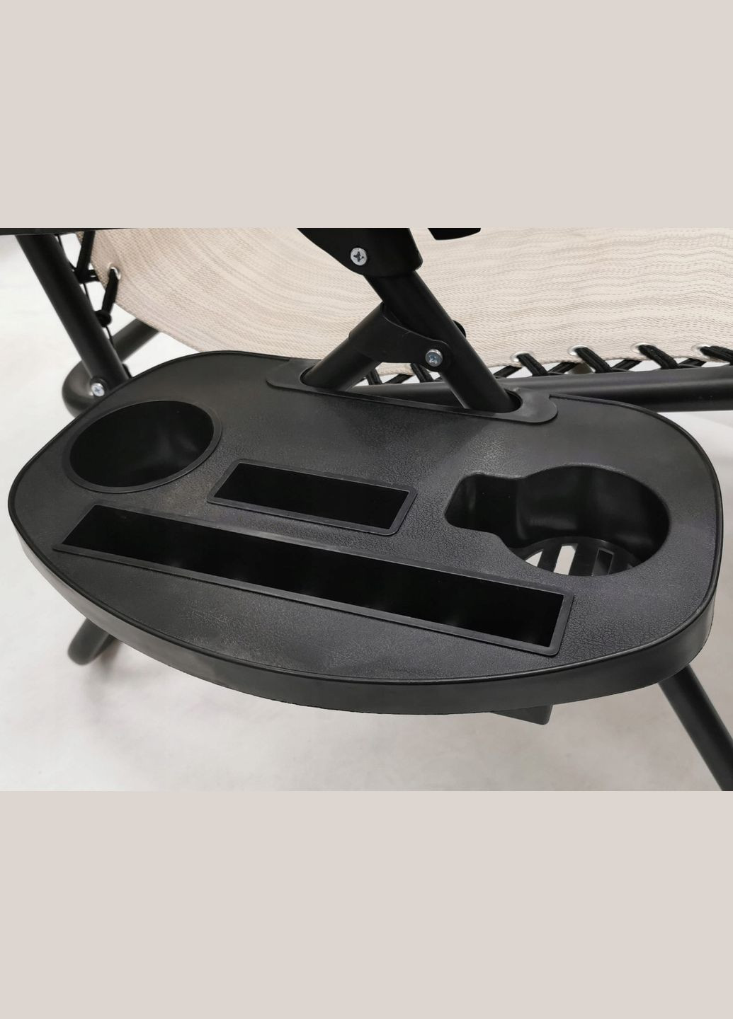 Полка-підстаканник для шезлонгів Faro Black Kontrast (336929464)