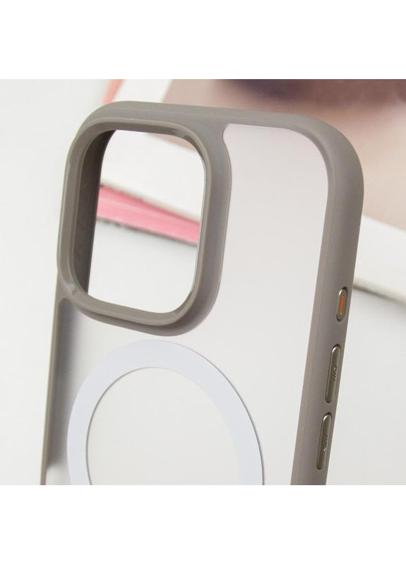 TPU+PC чохол Skin Friendly Frosted with MagSafe для Apple iPhone 16 Pro Max (6.9") Grey Blueo (366832556)