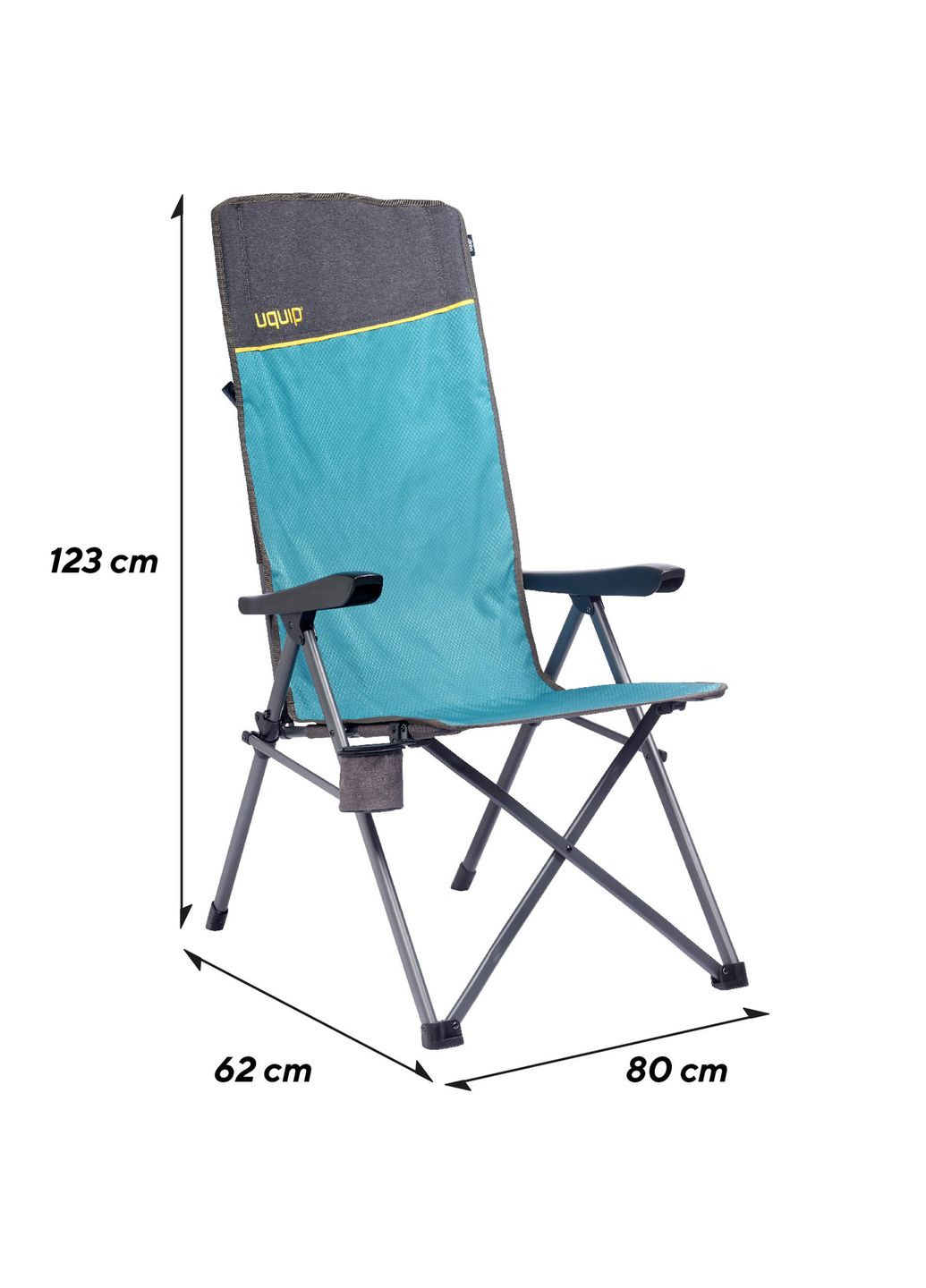 Крісло розкладне Justy XL Blue/Grey (244037) Uquip (329057839)