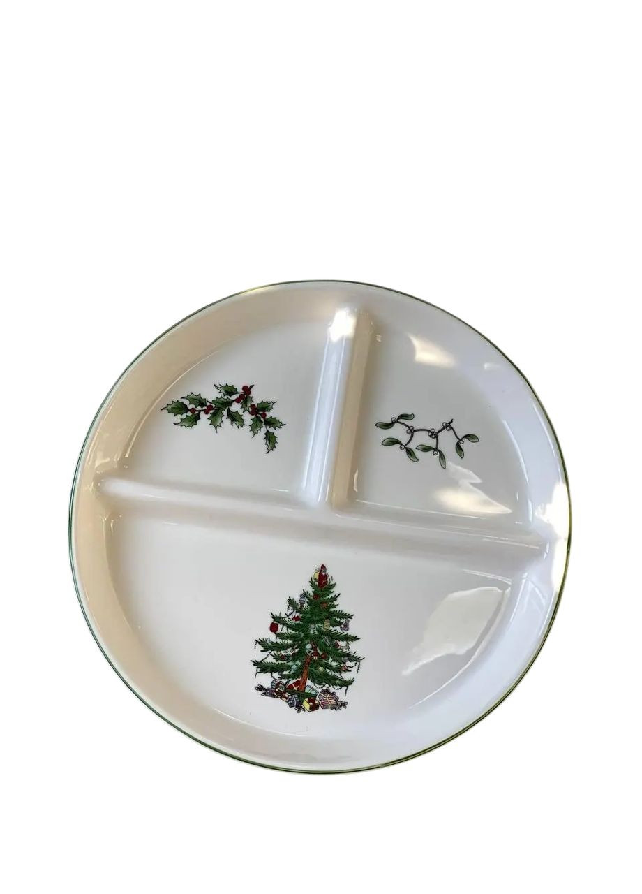 Тарелка "Елочка" порционная 20 см станет отличным дополнением к праздничной сервировке. OSM (365549053)