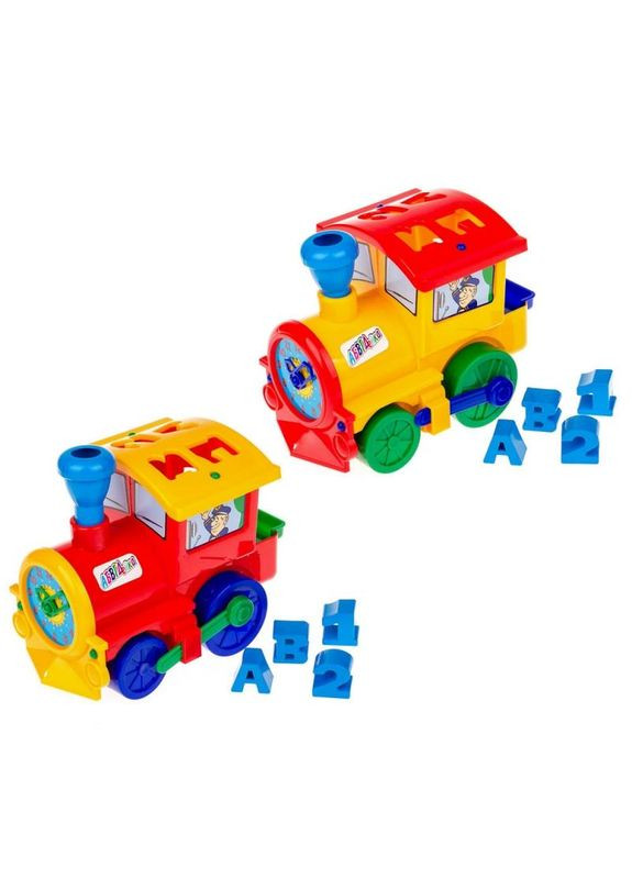 Детский сортер-паровоз "Солнышко" №1 1-015, 4 детали No Brand (339777574)