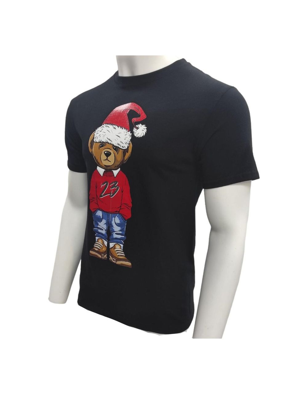 Комбинированная мужская футболка apparel bear vibes, винтажная с принтом мишки, размер m Bailey slim fit