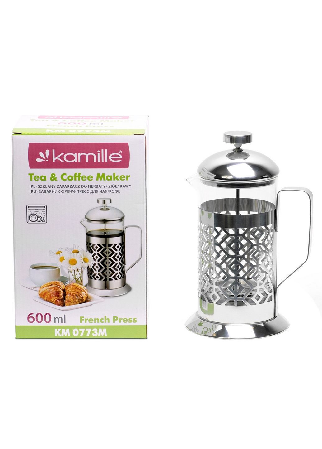 Заварник френчпресс для чая и кофе 600 мл Kamille (289366323)