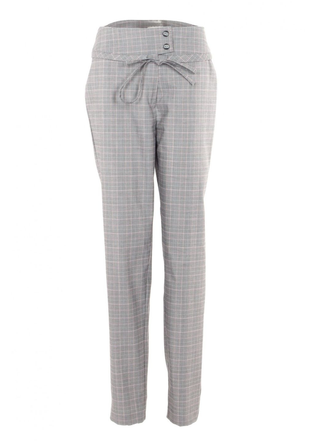 Женские серые брюки с узким кроем, на пуговицах, с поясом (ll209123391) LadyLike (333341206)