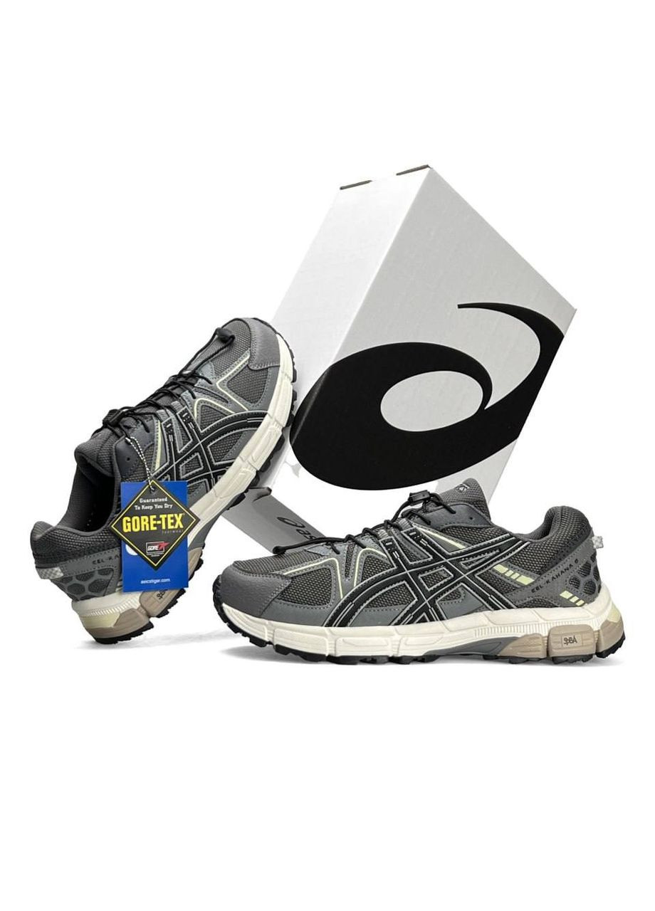 Сірі Осінні кросівки чоловічі asics No Brand Gel-Kahana 8 GTX Grey Beige