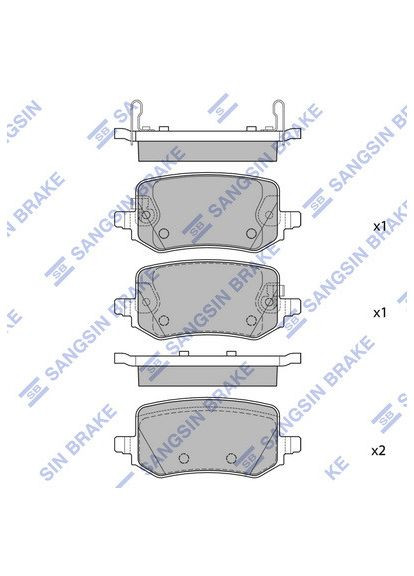 Колодки тормозные дисковые (комплект 4 шт) ЗАДН HYUNDAI TUCSON (NX4E) 21- R 4S HQ SP4411 HI-Q (362607376)